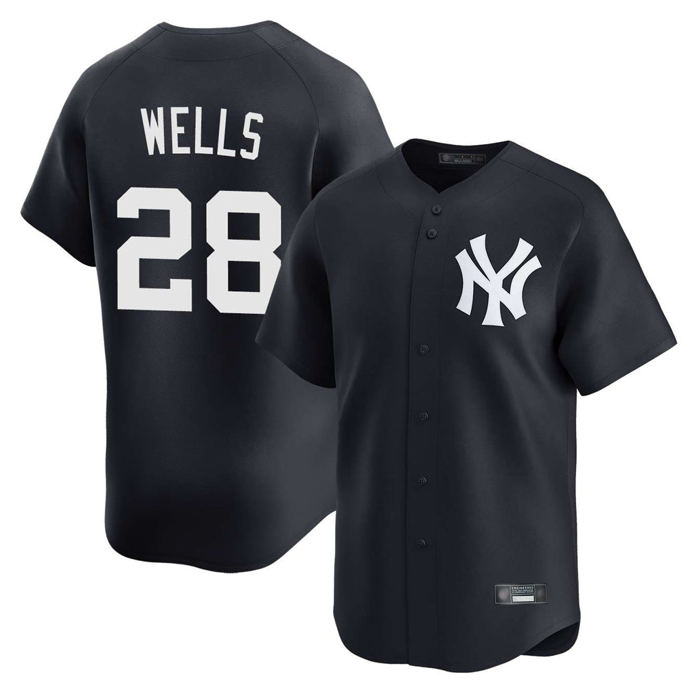 NY.Yankees #28 Austin Wells Player Navy Alternate Limited Home Ddoa Stitched Jerseys