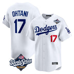 LA.Dodgers #17 Shohei Ohtani Player White World Series Limited Home Ddoa Stitched Jerseys