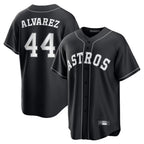 H.Astros #44 Yordan Alvarez Player Black Home Game Ddoa Stitched Jerseys