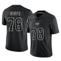 TB.Buccaneers #78 Tristan Wirfs Player Black Reflective Limited Home Game Ddoa Stitched Jerseys