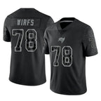 TB.Buccaneers #78 Tristan Wirfs Player Black Reflective Limited Home Game Ddoa Stitched Jerseys