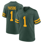 GB.Packers #1 Micah Parsons Player Green Alternate Home Game Ddoa Stitched Jerseys