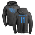 T.Titans #11 Jermaine Johnson II Player Ash One Color Pullover Hoodies Home Game Ddoa Stitched Jerseys