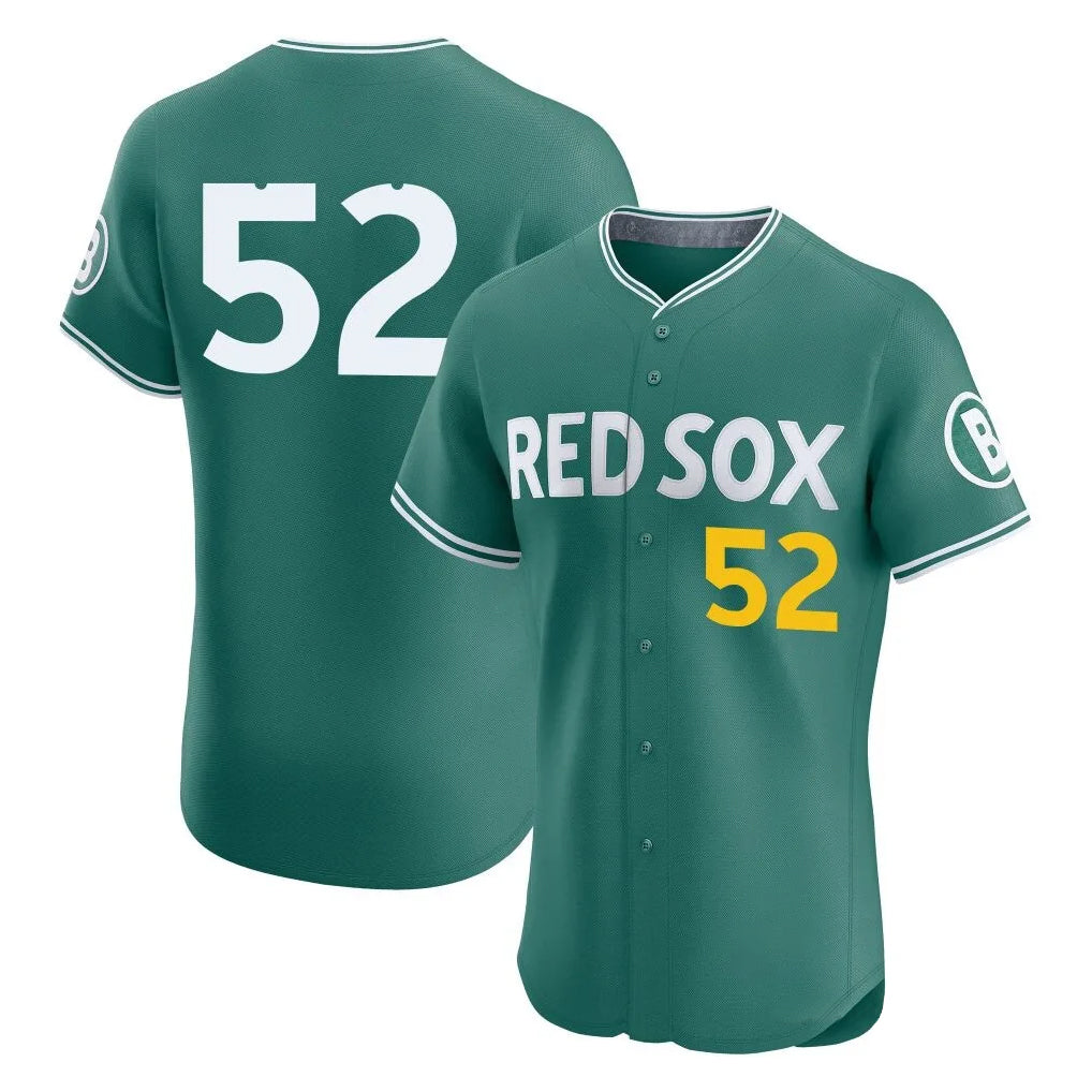 B.Red Sox #52 Wilyer Abreu Player Green City Connect Limited Elite Home Game Ddoa Stitched Jerseys