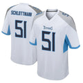 T.Titans #51 Austin Schlottmann Player White Home Game Ddoa Stitched Jerseys