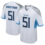 T.Titans #51 Austin Schlottmann Player White Home Game Ddoa Stitched Jerseys