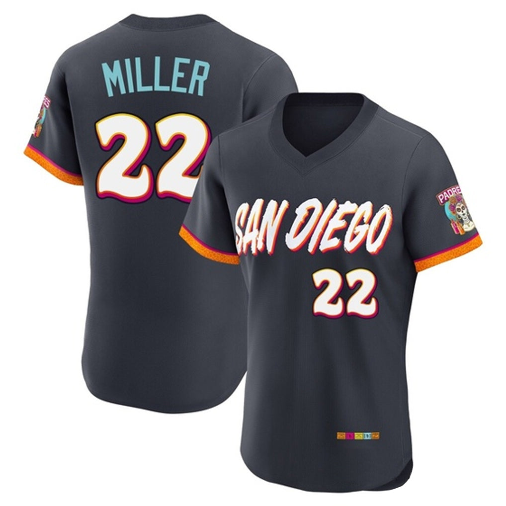 S.Diego Padres #22 Mason Miller Player Obsidian 2026 City Connect Home Limited Elite T-shirt Ddoa Stitched Jerseys