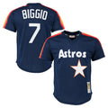H.Astros #7 Craig Biggio Player Navy Mitchell & Ness Cooperstown Mesh Limited Ddoa Stitched Jerseys