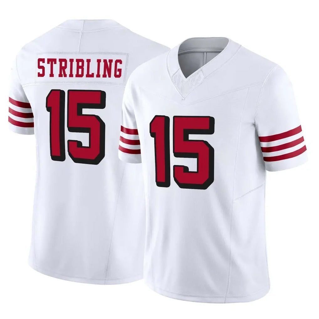 SF.49ers #15 De'Zhaun Stribling Player White Limited Alternate Vapor F.U.S.E. Home Game Ddoa Stitched Jerseys