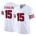 SF.49ers #15 De'Zhaun Stribling Player White Limited Alternate Vapor F.U.S.E. Home Game Ddoa Stitched Jerseys