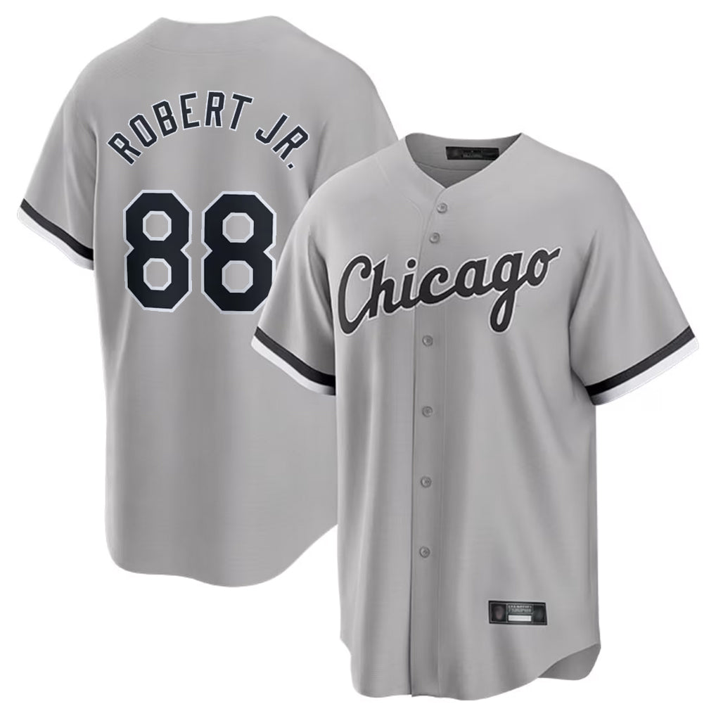 C.White Sox #88 Luis Robert Jr Player Gray Home Game Ddoa Stitched Jerseys