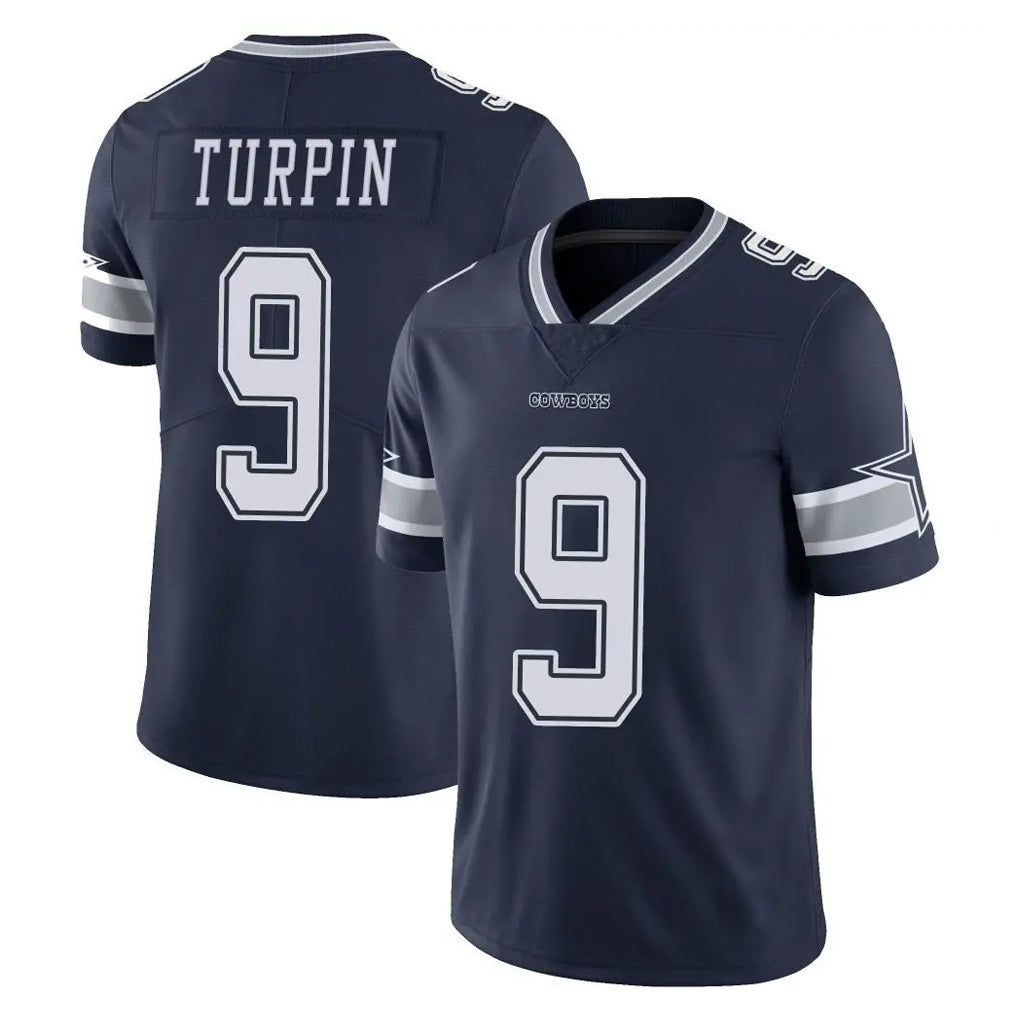 D.Cowboys #9 KaVontae Turpin Player Navy Vapor Untouchable Limited Home Game Ddoa Stitched Jerseys
