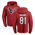 H.Texans #81 Jayden Higgins Player Red Pro Line Pullover Hoodie Limited Game Ddoa Stitched Jerseys