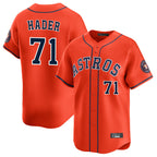 H.Astros #71 Josh Hader Player Orange Home Limited Ddoa Stitched Jerseys