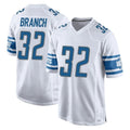 D.Lions #32 Brian Branch Player White Home Game Ddoa Stitched Jerseys