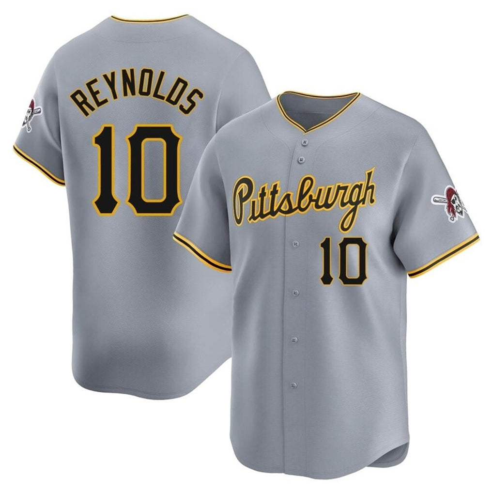 P.Pirates #10 Bryan Reynolds Player Gray Road Home Limited Ddoa Stitched Jerseys