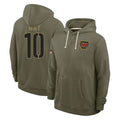 W.Commanders #10 Tress Way Player Olive Salute to Service Pullover Hoodies Limited Home Ddoa Stitched Jerseys
