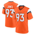 D.Broncos #93 D.J. Jones Player Orange Home Game Ddoa Stitched Jerseys