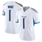 T.Titans #1 Cam Ward Player White 2025 Vapor Limited Home Game Ddoa Stitched Jerseys