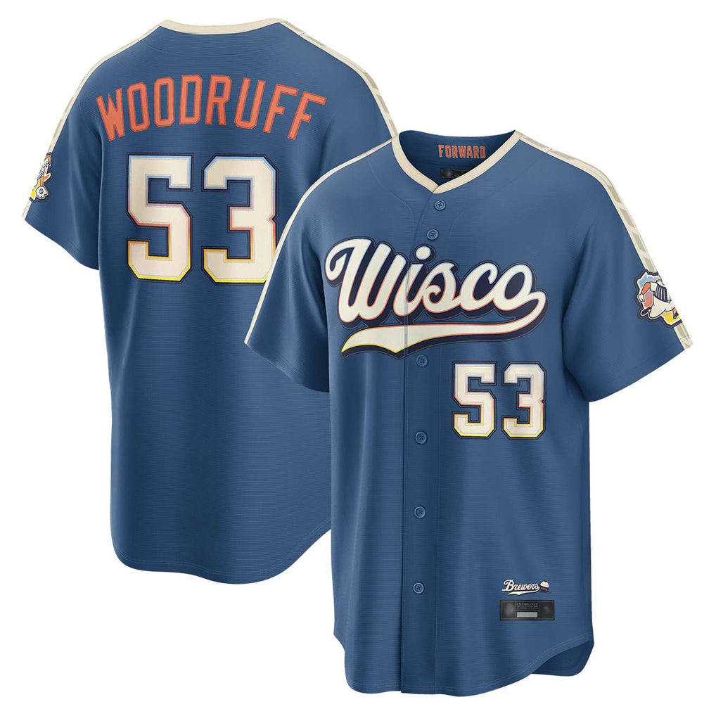 M.Brewers #53 Brandon Woodruff Player Blue 2026 City Connect Home Game Ddoa Stitched Jerseys