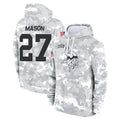 M.Vikings #27 Jordan Mason Player Arctic Camo Salute to Service Pullover Hoodies Limited Game Ddoa Stitched Jerseys