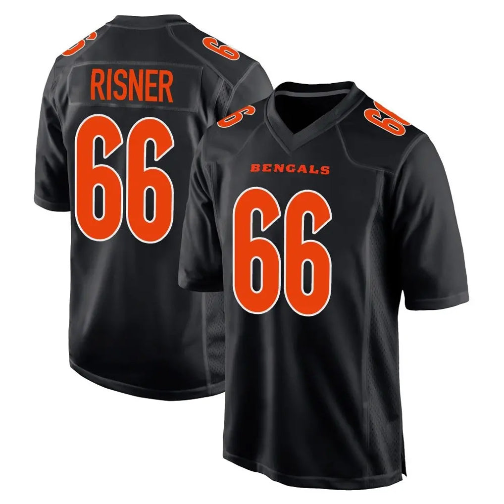C.Bengals #66 Dalton Risner Player Black Fashion Game Ddoa Stitched Jerseys