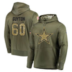 D.Cowboys #60 Tyler Guyton Player Olive Salute to Service Pullover Hoodies Home Game Ddoa Stitched Jerseys