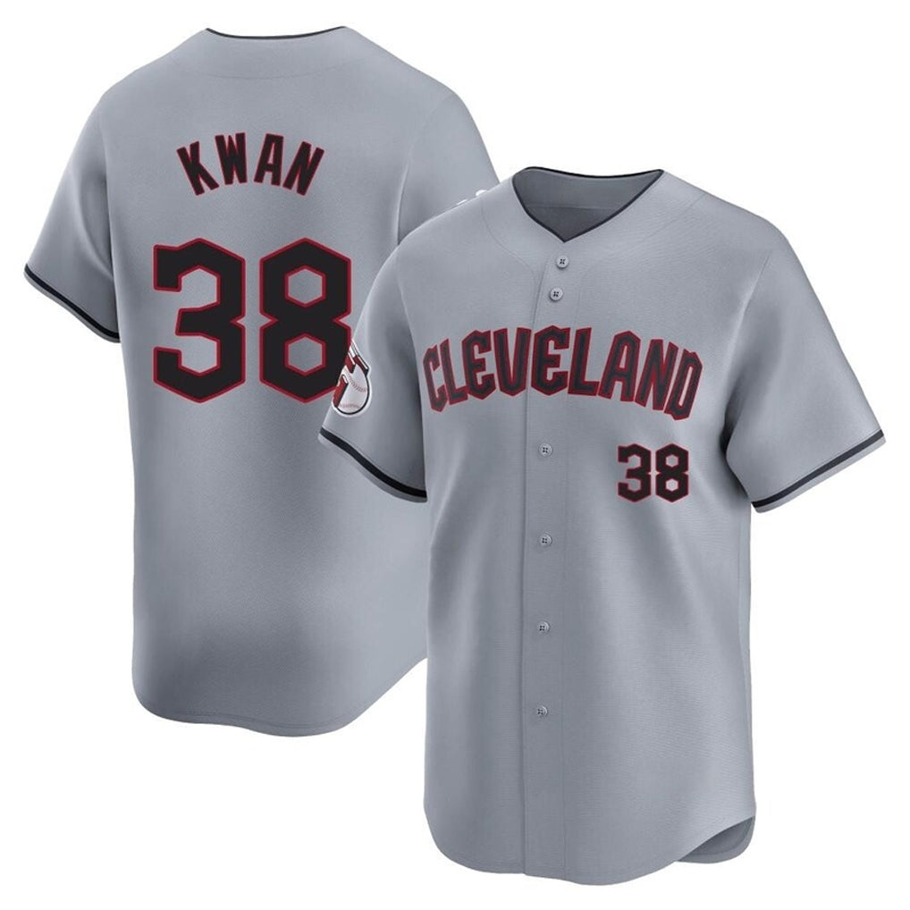 C.Guardians #38 Steven Kwan Player Gray Road Limited Home Ddoa Stitched Jerseys