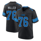 D.Lions #76 Blake Miller Player Black Alternate Home Game Ddoa Stitched Jerseys