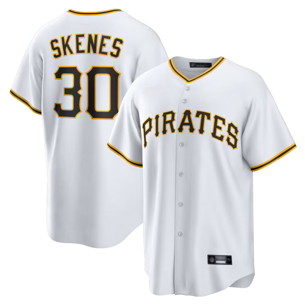 P.Pirates #30 Paul Skenes Player White Home Game Ddoa Stitched Jerseys