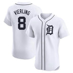 D.Tigers #8 Matt Vierling Player White Limited Elite Home Ddoa Stitched Jerseys