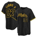 A.Braves #23 Michael Harris II Player Black Snake Skin City Home Game Ddoa Stitched Jerseys