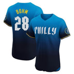 P.Phillies #28 Alec Bohm Player Blue City Connect Home Limited Elite Ddoa Stitched Jerseys