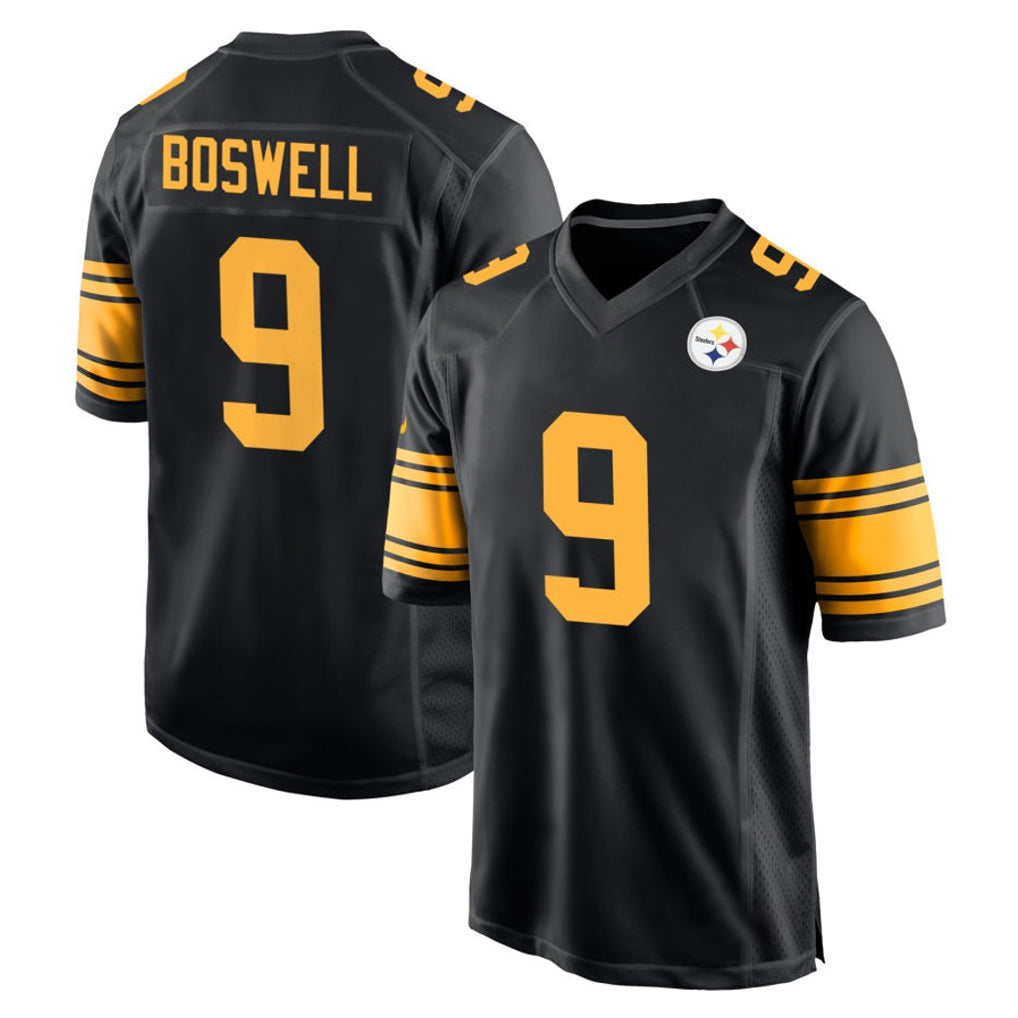 P.Steelers #9 Chris Boswell Player Black Color Rush Home Game Ddoa Stitched Jerseys
