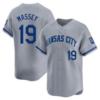KC.Royals #19 Michael Massey Player Gray Limited Home Ddoa Stitched Jerseys