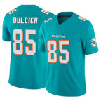 M.Dolphins #85 Greg Dulcich Player Aqua Limited Vapor F.U.S.E. Home Game Ddoa Stitched Jerseys