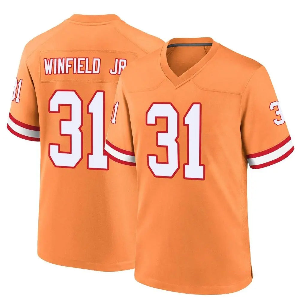 TB.Buccaneers #31 Antoine Winfield Jr. Player Orange Throwback Home Game Ddoa Stitched Jerseys