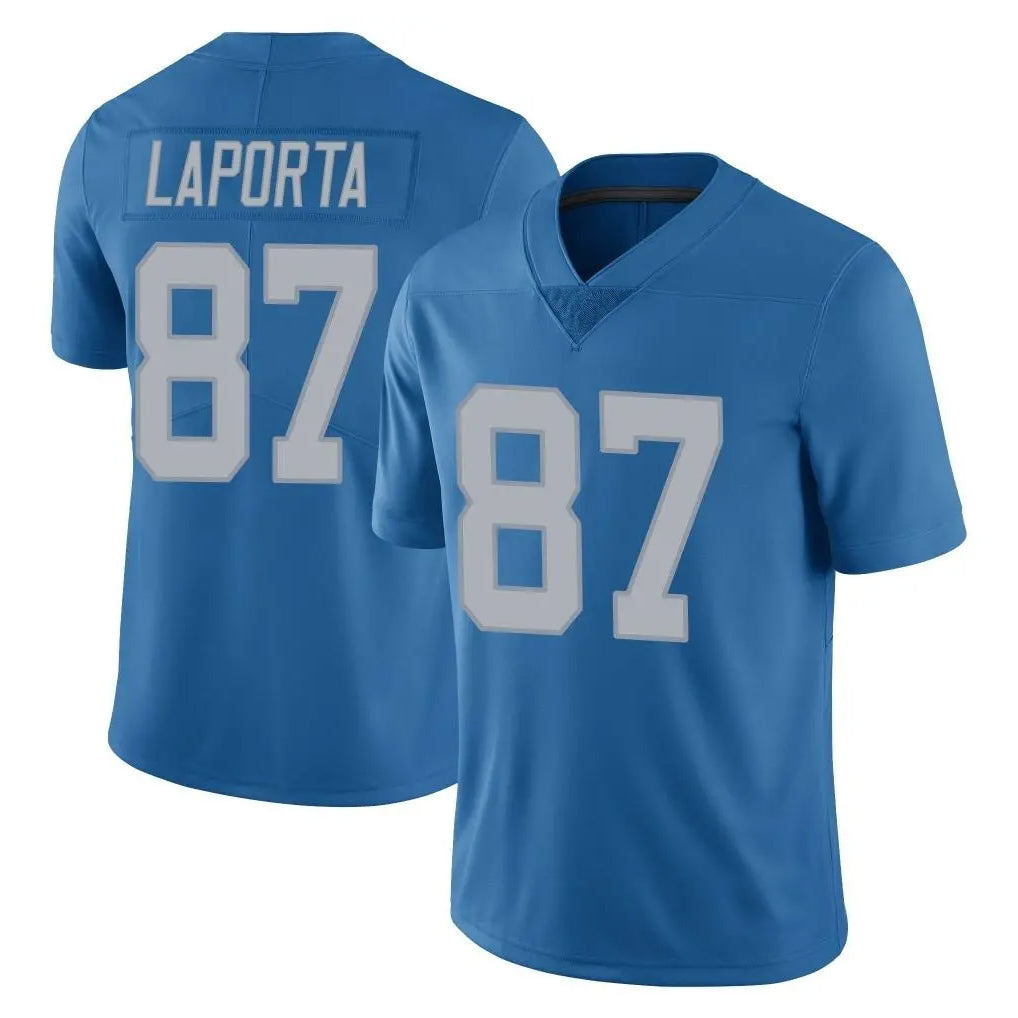 D.Lions #87 Sam LaPorta Player Blue Limited Throwback Vapor Untouchable Ddoa Stitched Jerseys