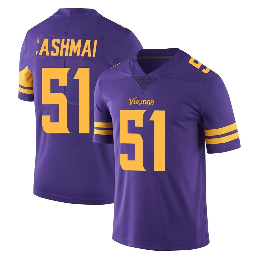 M.Vikings #51 Blake Cashman Player Purple Limited Color Rush Home Game Ddoa Stitched Jerseys