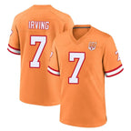 TB.Buccaneers #7 Bucky Irving Player Orange Throwback Home Game Ddoa Stitched Jerseys