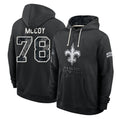 NO.Saints #78 Erik McCoy Player 2026 Black Logo Pullover Hoodies Limited Game Ddoa Stitched Jerseys