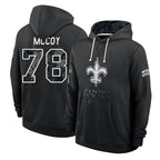 NO.Saints #78 Erik McCoy Player 2026 Black Logo Pullover Hoodies Limited Game Ddoa Stitched Jerseys
