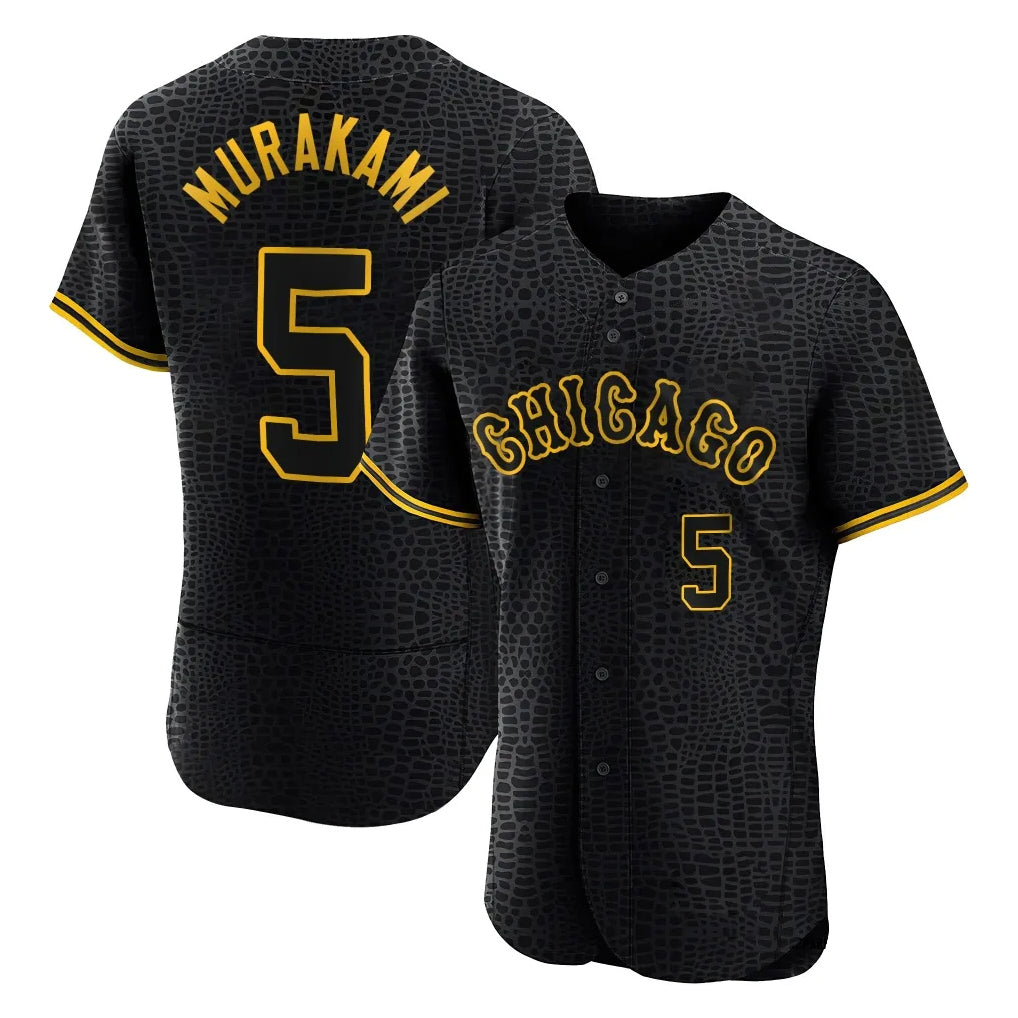 C.White Sox #5 Munetaka Murakami Player Black Snake Skin City Limited Elite Home Ddoa Stitched Jerseys