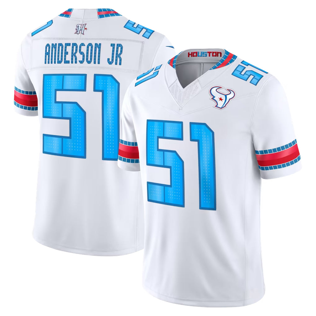 H.Texans #51 Will Anderson Jr. Player Whtie 2026 Rivalries Vapor Limited Home Game Ddoa Stitched jerseys