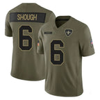 NO.Saints #6 Tyler Shough Player Olive 2025 Salute To Service Limited Ddoa Stitched Jerseys