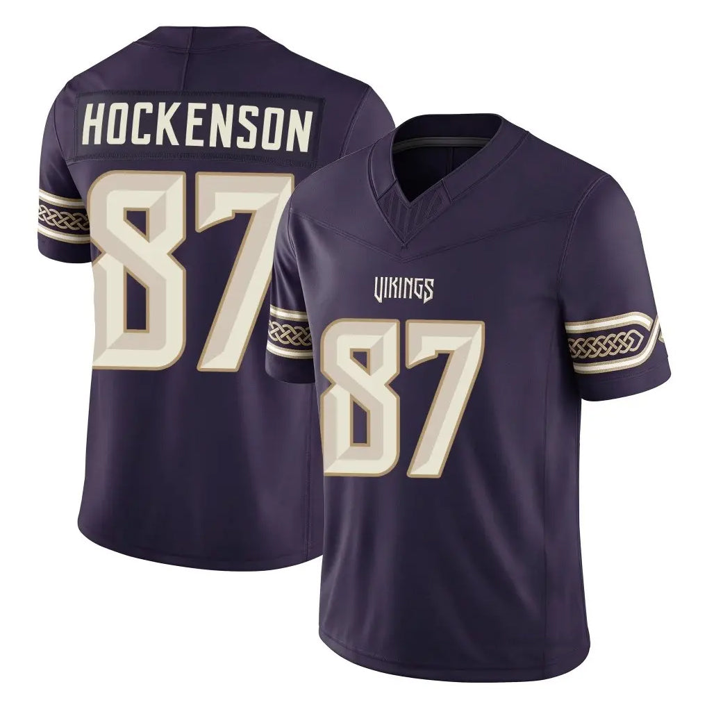 MN.Vikings #87 T.J. Hockenson Player Purple Limited 2026 Rivalries Collection Home Game Ddoa Stitched Jerseys