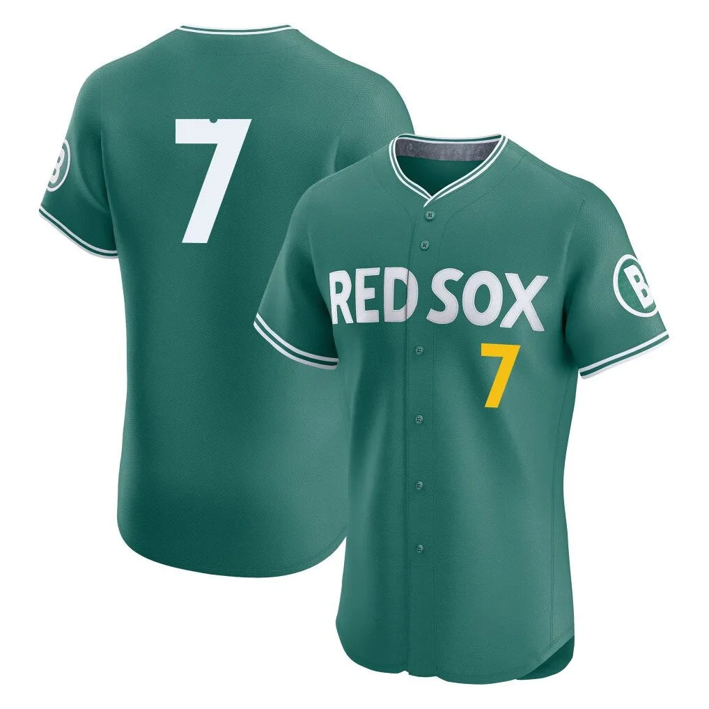 B.Red Sox #7 Masataka Yoshida Player Green City Connect Limited Elite Home Game Ddoa Stitched Jerseys