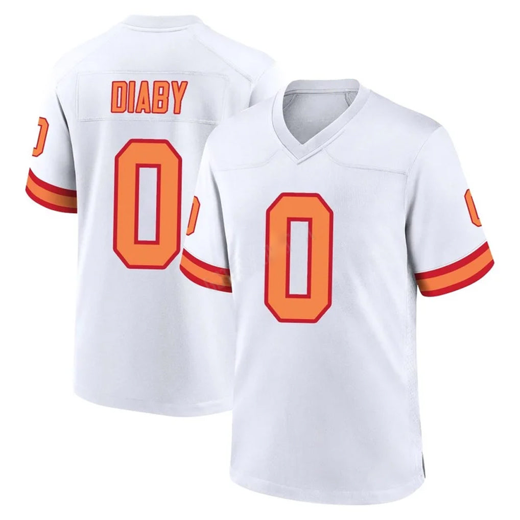 TB.Buccaneers #0 Yaya Diaby Player White '76 Home Game Ddoa Stitched Jerseys