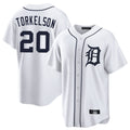 D.Tigers #20 Spencer Torkelson Player White Home Game Ddoa Stitched Jerseys