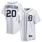 D.Tigers #20 Spencer Torkelson Player White Home Game Ddoa Stitched Jerseys